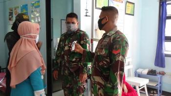 Pencegahan Pandemi, Satgas TMMD Bojonegoro Aktifkan Thermo Gun